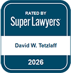 Rated By Super Lawyers | David W. tetzlaff 2026